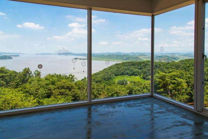 From Seoul: Aegibong Starbucks Observatory & DMZ View - Aegibong Peace Park and Starbucks: the DMZ-view setup in plain English