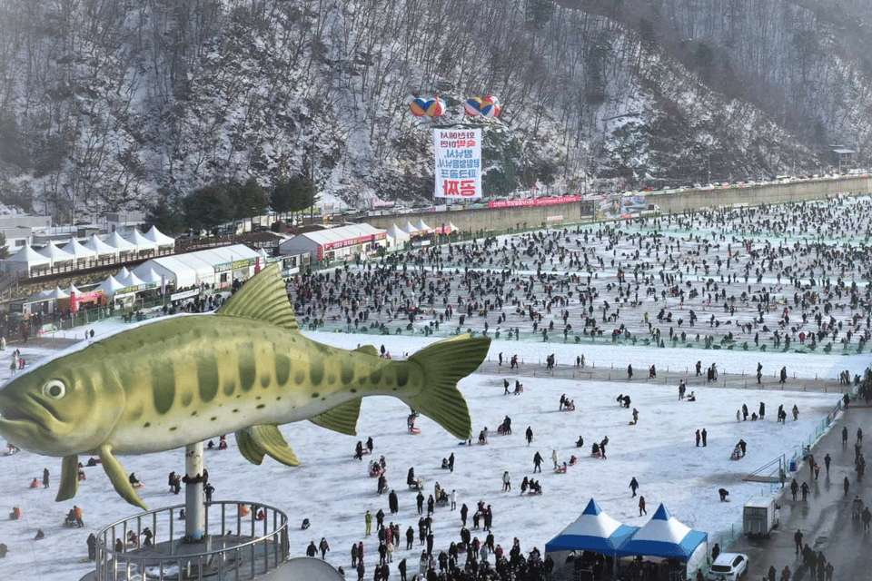 From Seoul: Hwacheon Ice Fishing and Lighting Festival Tour - Ice fishing and the sancheoneo challenge: hands-on fun, cold reality