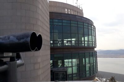 Glimpse into North Korea in 4 hours' layover tour - Odusan Unification Tower: exhibits, theater, and the telescope payoff