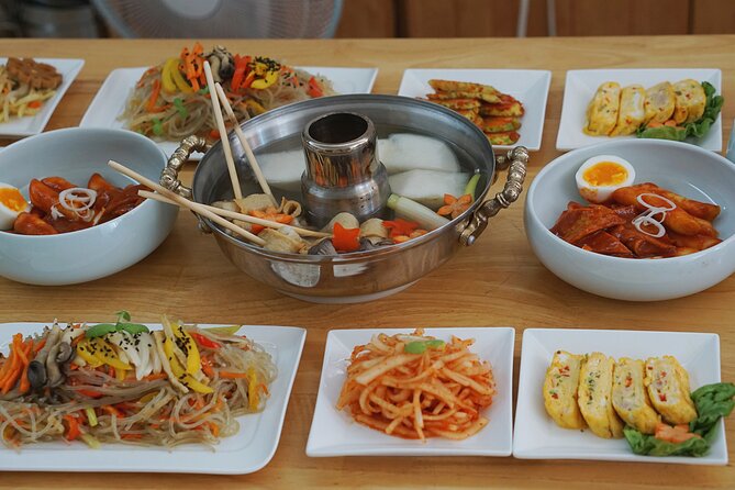 K-food cooking Japchae Mandu Tteokbokki & Fishcake - Meal Time: Eat What You Made (and Learn While You’re Not Rushing)
