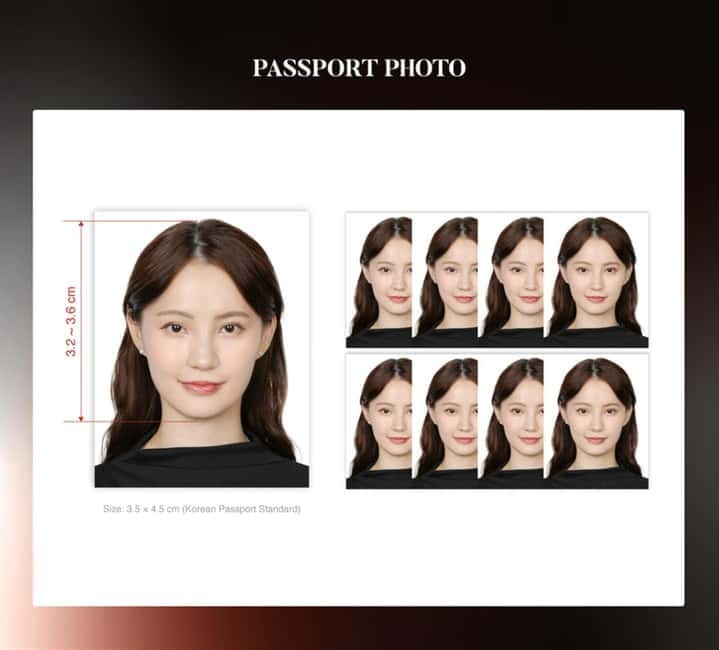 Myeongdong Rednow Studio: Portraits, Couples & Family Photo - Passport photos: what you’re really getting for ID use