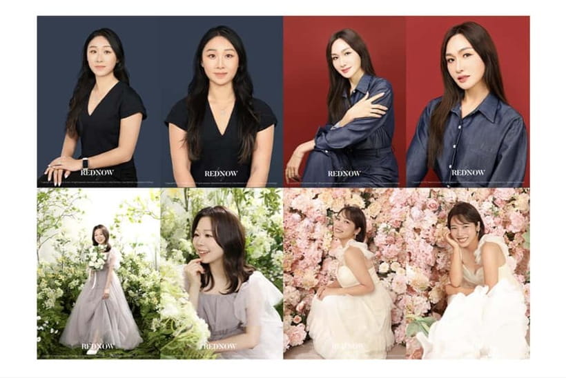 Myeongdong Rednow Studio: Portraits, Couples & Family Photo - Picking the right package: solo portraits vs. couples vs. 3-person family sets