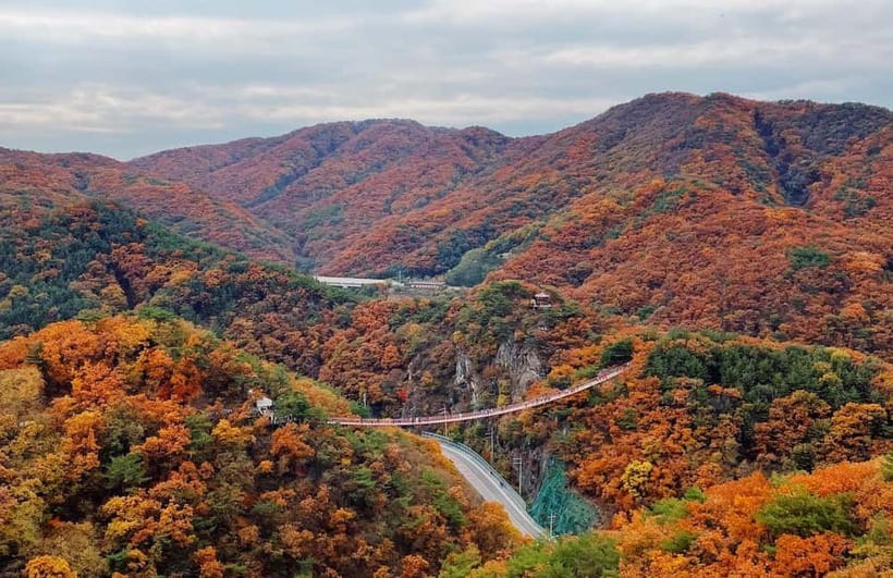Seoul Full-Day City Tour: Hanok Village, Scenic Routes - What to pack for an autumn day on hills and a muddy bridge