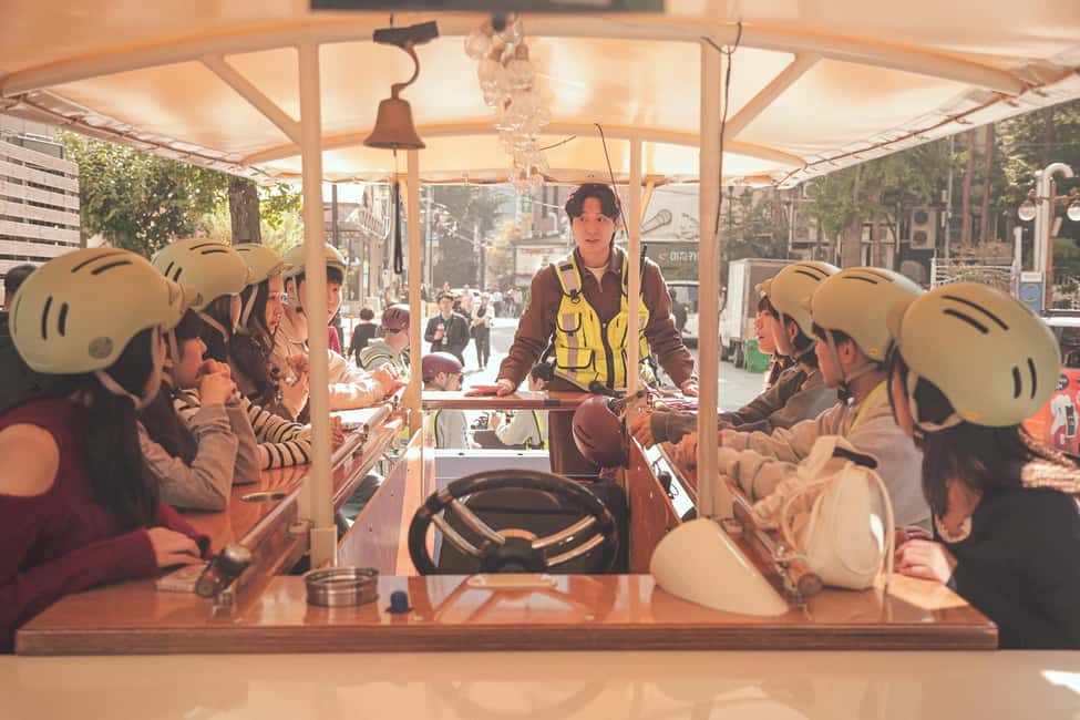 Seoul: Guided Tram Tour with Snacks and Hidden Alleys - Tram Bikes, Short Walks, and a Local-Slow Tempo