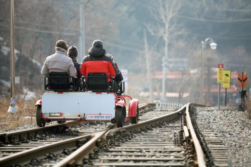 Seoul: Nami, Petite France, Italian Village, Railbike Option - Entering Nami Island: ferry, tree-lined romance, and wildlife luck