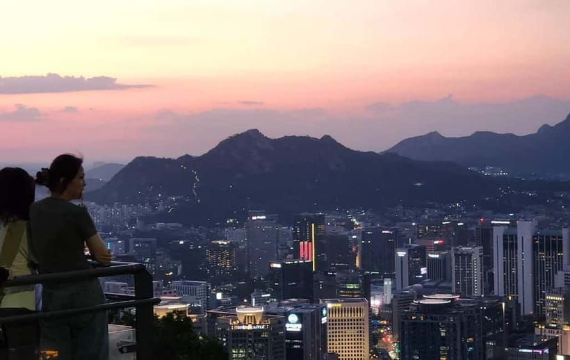 Seoul: Night Namsan Hiking with Hidden Gem Recommendations - Sunset over Seoul: capturing that switch from gold to night